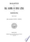 Boletín de la Real Academia de Buenas Letras de Barcelona