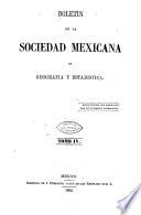 Boletín de la Sociedad de Geografía y Estadística de la República Mexicana