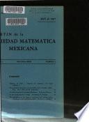 Boletín de la Sociedad Matemática Mexicana