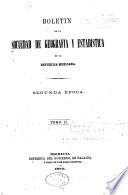 Boletín de la Sociedad Mexicana de Geografía y Estadística