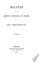 Boletín de la Socieded geográfica de Madrid