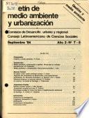Boletín de medio ambiente y urbanización