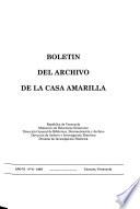 Boletín del Archivo de la Casa Amarilla