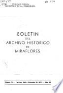 Boletín del Archivo Historico de Miraflores