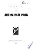 Boletín del Archivo Nacional de Historia