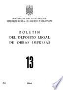 Boletín del deposito legal de obras impresas