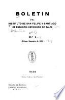 Boletín del Instituto de San Felipe y Santiago de Estudios Históricos de Salta