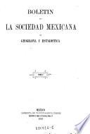 Boletin del instituto nacional de geografía y estadística de la república mexicana