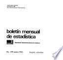 Boletín mensual de estadística