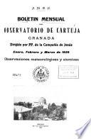 Boletin mensual del Observatorio de Cartuja
