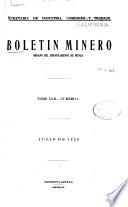 Boletin Minero. Organo del Dept. de Minas