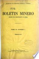 Boletin Minero. Organo del Dept. de Minas