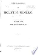 Boletin Minero. Organo del Dept. de Minas