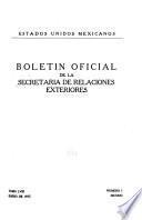 Boletín oficial de la Secretaría de Relaciones Exteriores