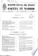Boletín oficial del estado: Gaceta de Madrid