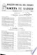 Boletín oficial del estado: Gaceta de Madrid