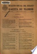 Boletín oficial del estado: Gaceta de Madrid