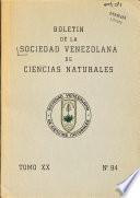 Boletín - Sociedad Venezolana de Ciencias Naturales