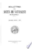 Bollettino della Società dei naturalisti in Napoli