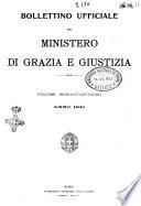 Bollettino ufficiale del Ministero di grazia e giustizia