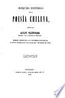 Bosquejo histórico de la poesía chilena escrito por Adolfo Valderrama
