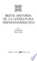 Breve historia de la literatura hispanoamericana