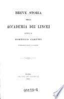 Breve storia della Accademia dei Lincei
