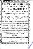 Breves Reflexiones, sobre el Tratado de la Barrera. ... Traducido del Inglès, etc