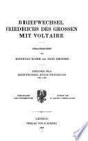 Briefwechsel Friedrichs des Grossen mit Voltaire