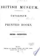 British Museum Catalogue of printed Books