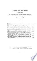 Bulletin de la Société des Anciens Textes Français