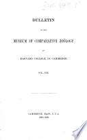 Bulletin of the Museum of Comparative Zoology