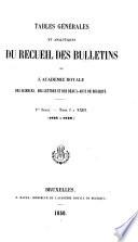 Bulletins de l'Académie royale des sciences, des lettres et des beaux-arts de Belgique