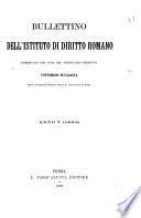 Bullettino dell'Istituto di diritto romano