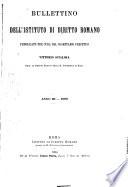 Bullettino dell'Istituto di diritto romano