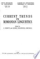 Cahiers de linguistique théorique et appliquée