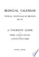 Calendario bilingüe de fiestas típicas de México para el año de 1931