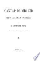 Cantar de mio Cid: Vocabulario