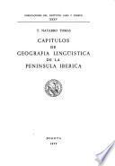 Capitulos de geografía lingüistica de la península ibérica