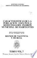 Características de la población española deducidas del padrón municipal de habitantes, según la inscripción realizada el 31 de diciembre de 1975: v. 9. Canarias, Baleares, Ceyta y Melilla