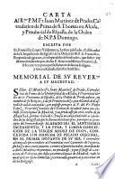 Carta al Rmo. P. M. Fr. Iuan Martinez de Prado ... y Prouincial de España de la Orden de N. P. S. Domingo