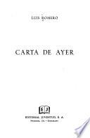 Carta de ayer