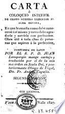 Carta, ó, Coloquio interior de Cristo nuestro redentor al alma devota