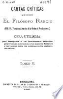 Cartas críticas que escribio el Filósofo Rancio