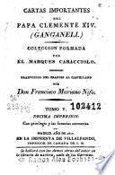 Cartas importantes del Papa Clemente XIV (Ganganeli)