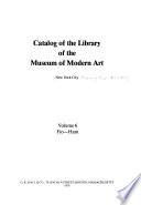 Catalog of the Library of the Museum of Modern Art: Fio