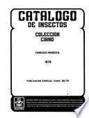 Catálogo de insectos, colección CIANO