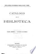 Catálogo de la biblioteca ...