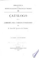 Catálogo de la libreria del Cabildo Toledano