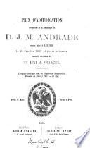 Catalogue de la ... bibliothèque de d. José Maria Andrade